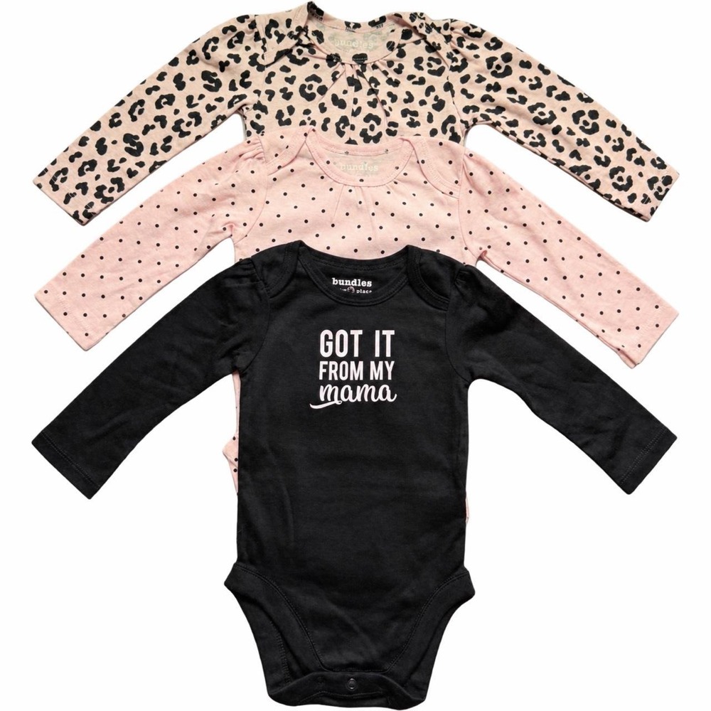 The Children's Place Bundles 3 Pack Baby Girl Bodysuits 6-9 months